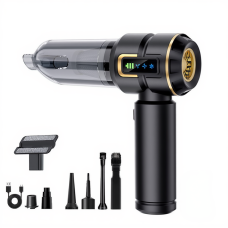 Автомобильный пылесос ручной аккумуляторный 6000 мАч, черный
