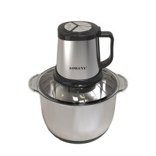 Чоппер кухонный SOKANY SK-7015 с чашей на 3.9 л, сталь