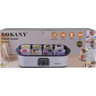 Йогуртница SOKANY SK-2303 25 Вт 1,4 л Йогуртница SOKANY SK-2303 25 Вт 1,4 л