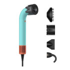 Фен-стайлер для волосся Super Hairdryer 1600 Вт 4 насадки, блакитний