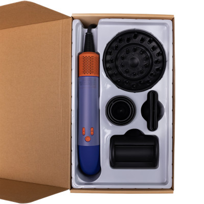 Фен-стайлер для волос Super Hairdryer 1600 Вт 4 насадки, синий