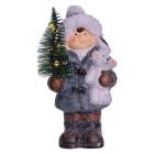 Новорічна фігурка з підсвіткою Хлопчик з ялинкою 10*9*18 см