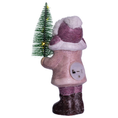 Новорічна фігурка з підсвіткою Дівчинка з ялинкою та іграшкою порцелянова 7*7*20 см Новорічна фігурка з підсвіткою Дівчинка з ялинкою та іграшкою порцелянова 7*7*20 см