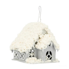 Домик декоративный новогодний деревянный 9*10*10 см