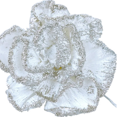 Декоративный цветок Пион 14 см с золотой поталью