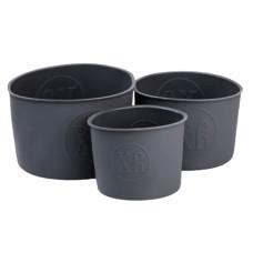 Набор форм для выпечки куличей 14,5/12/9,5 см силиконовых, темно-серый