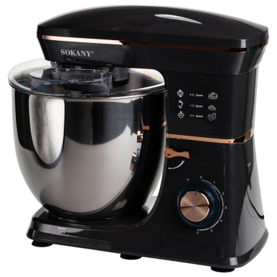Міксер планетарний Sokany SK-05001 з чашею 11 л 1400 Вт, чорний