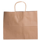 Подарочный пакет 31*12*25 см крафтовый 12 штук в упаковке, бежевый