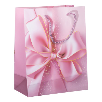 Подарунковий пакет з бантом 18*10*22.5 см 12 штук в упаковці Подарунковий пакет з бантом 18*10*22.5 см 12 штук в упаковці