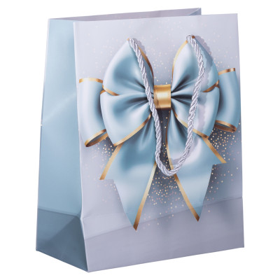 Подарунковий пакет з бантом 18*10*22.5 см 12 штук в упаковці Подарунковий пакет з бантом 18*10*22.5 см 12 штук в упаковці