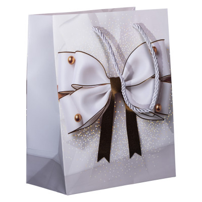 Подарунковий пакет з бантом 18*10*22.5 см 12 штук в упаковці Подарунковий пакет з бантом 18*10*22.5 см 12 штук в упаковці