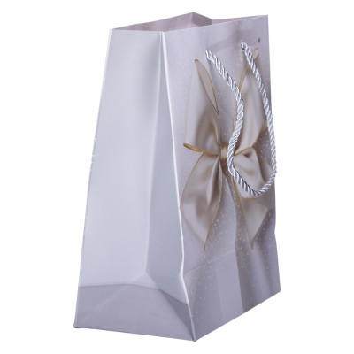 Подарунковий пакет з бантом 18*10*22.5 см 12 штук в упаковці Подарунковий пакет з бантом 18*10*22.5 см 12 штук в упаковці