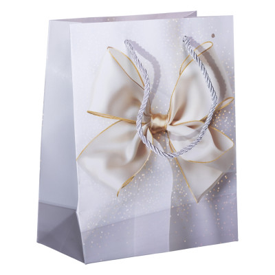 Подарунковий пакет з бантом 18*10*22.5 см 12 штук в упаковці Подарунковий пакет з бантом 18*10*22.5 см 12 штук в упаковці