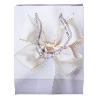 Подарунковий пакет з бантом 18*10*22.5 см 12 штук в упаковці Подарунковий пакет з бантом 18*10*22.5 см 12 штук в упаковці