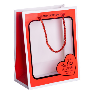 Подарунковий пакет Love 18*10*23 см 12 штук в упаковці Подарунковий пакет Love 18*10*23 см 12 штук в упаковці