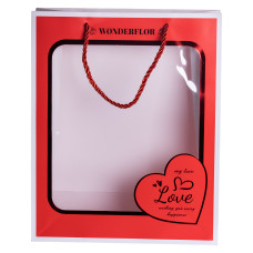 Подарочный пакет Love 26*10*32 см 12 штук в упаковке