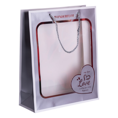Подарунковий пакет Love 26*10*32 см 12 штук в упаковці Подарунковий пакет Love 26*10*32 см 12 штук в упаковці