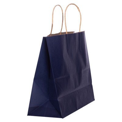 Подарочный пакет 31*12*25 см крафтовый 12 штук в упаковке, синий