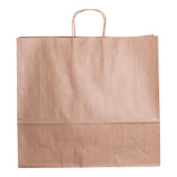 Подарунковий пакет 43*14*40 см крафтовий 12 штук в упаковці, бежевий