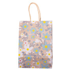 Подарунковий пакет 15*8*21 см крафтовий 12 штук в упаковці, блакитний