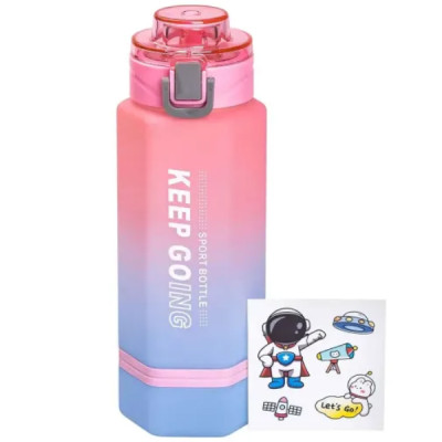 Пляшка для води Keep Going 650 мл з ремінцем, рожевий Пляшка для води Keep Going 650 мл з ремінцем, рожевий