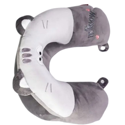 Подушка для шиї Miaow U-подібна подвійна, сірий Подушка для шиї Miaow U-подібна подвійна, сірий