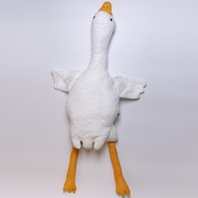 Подушка-іграшка Гусь-обіймусь з пледом 100*180 см, білий