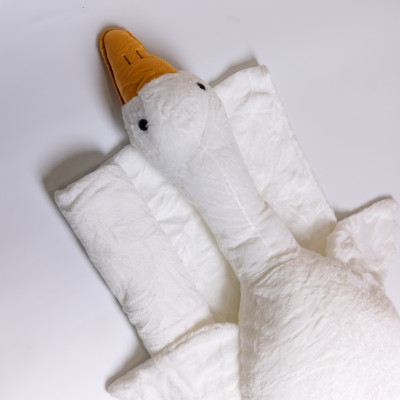 Подушка-іграшка Гусь-обіймусь з пледом 100*180 см, білий Подушка-іграшка Гусь-обіймусь з пледом 100*180 см, білий