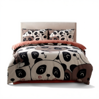 Комплект постельного белья подростковый полуторный фланель PLUS 150×210 см Cute Panda