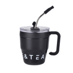 Термокружка Coffee & Tea 480 мл с трубочкой и двойным открыванием, черный Термокружка Coffee & Tea 480 мл с трубочкой и двойным открыванием, черный