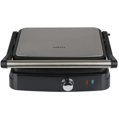 Електрогриль контактний Sokany SK-204 з антипригарним покриттям, сталь