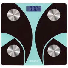 Фитнес-весы Sokany SK-19029B с поддержкой Bluetooth из закаленного стекла, бирюзовый
