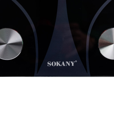Фитнес-весы Sokany SK-19029B с поддержкой Bluetooth из закаленного стекла, черный