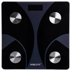 Фитнес-весы Sokany SK-19029B с поддержкой Bluetooth из закаленного стекла, черный