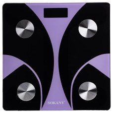 Фитнес-весы Sokany SK-19029B с поддержкой Bluetooth из закаленного стекла, фиолетовый