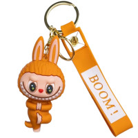 Брелок для ключів Лабубу Beige Yoga 4*8 см
