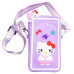 Сумочка-футляр для телефона Hello Kitty силиконовая на молнии 17*9*2 см, сиреневый