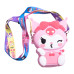 Детская сумочка Kuromi силиконовая на молнии 15*10*3 см, розовый