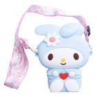 Детская сумочка My Melody с pop-it силиконовая на молнии 15*10*3 см, голубой