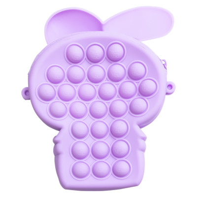 Дитяча сумочка My Melody з pop-it силіконова на блискавці 15*10*3 см, бузковий Дитяча сумочка My Melody з pop-it силіконова на блискавці 15*10*3 см, бузковий