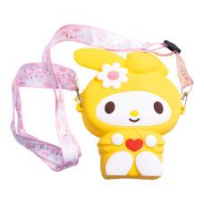 Дитяча сумочка My Melody з pop-it силіконова на блискавці 15*10*3 см, жовтий