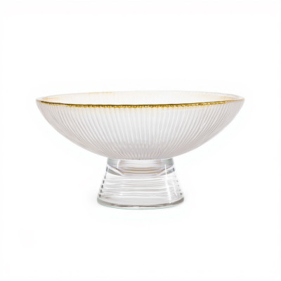 Тарелка для фруктов стеклянная на ножке 15*7,5 см