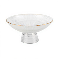 Тарелка для фруктов стеклянная на ножке 15*7,5 см