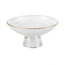 Тарелка для фруктов стеклянная на ножке 15*7,5 см