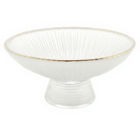 Тарілка для фруктів скляна на ніжці 24.5*10.5 см