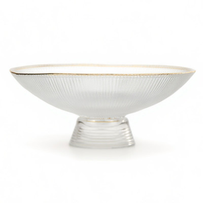 Тарілка для фруктів скляна на ніжці 24.5*10.5 см Тарілка для фруктів скляна на ніжці 24.5*10.5 см