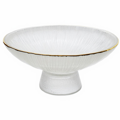 Тарілка для фруктів скляна на ніжці