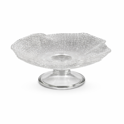 Фруктовниця на ніжці із товстого скла 28 см