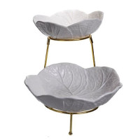 Фруктовниця порцелянова на 2 яруси 35*25*26 см