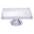 Фруктовница на ножке прямоугольная 30*25*13 см из толстого стекла